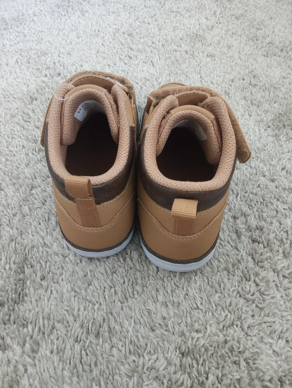 Toddler Boy High-Top Casual Sneakers - Tan Size 13.